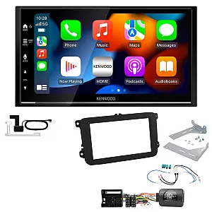 VW Scirocco, Tiguan, Touran, Vento Kenwood DMX7525DABS Wireless Apple CarPlay Android Auto Stereo Upgrade Kit