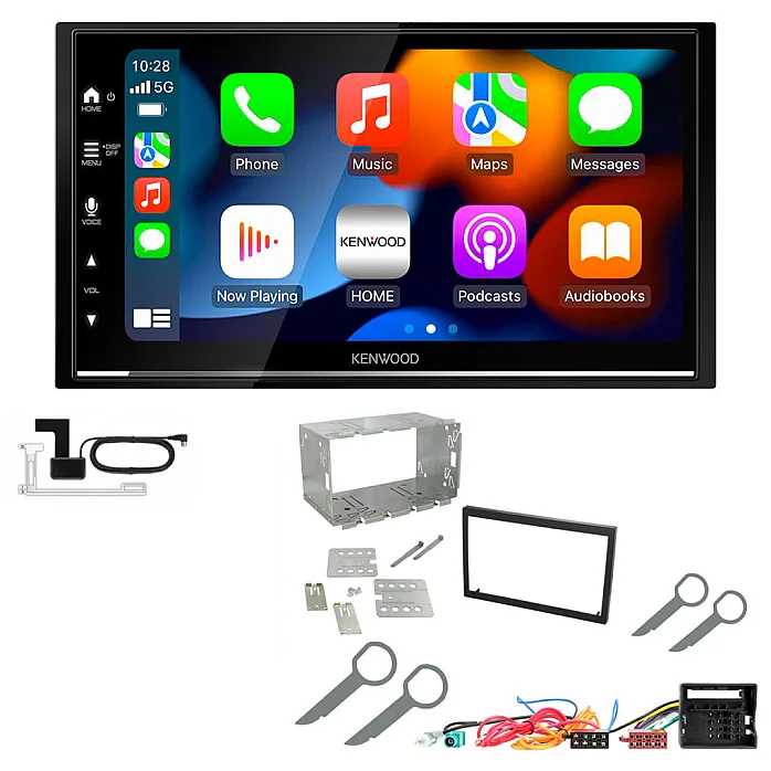 VW Polo 9N3 2005-2009 Kenwood DMX7525DABS Wireless Apple CarPlay Android Stereo Upgrade Kit