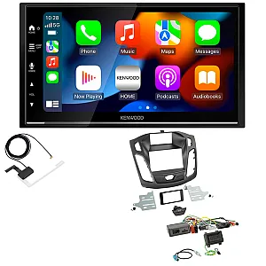 Ford Focus 2015-2018 Kenwood DMX7525DABS Wireless Apple CarPlay Android Auto DAB Stereo Upgrade Kit