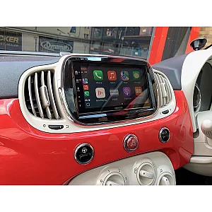 Fiat 500 (2015-2021) Gloss Black Kenwood DMX7525DABS Double Din Car Stereo Upgrade Kit