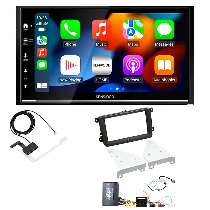 VW Eos, Scirocco, Sharan, Tiguan Kenwood 6.8" Wireless Apple CarPlay Android Stereo Upgrade Kit