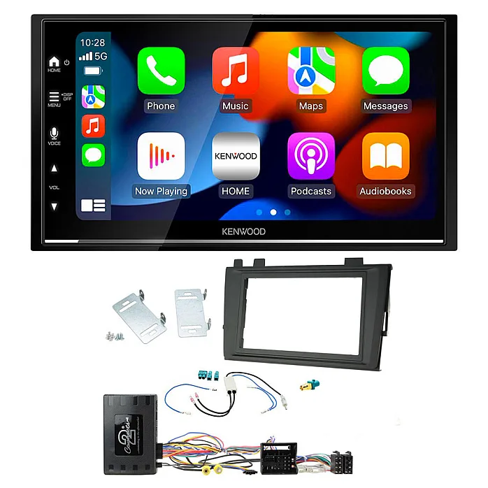 VW Transporter T6.1 2019> Kenwood Wireless CarPlay / Android Auto DAB Stereo Upgrade Kit