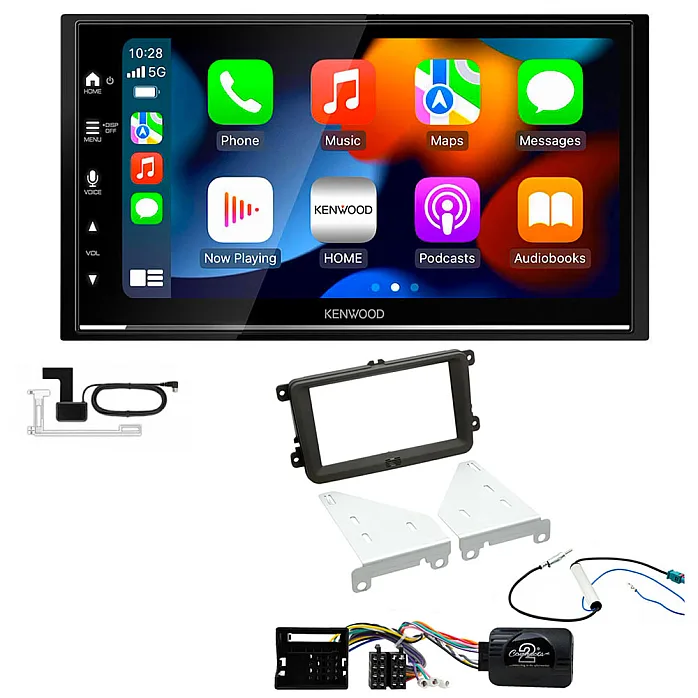 VW Transporter 2009-2015 Kenwood Wireless Apple CarPlay Android Auto Stereo Upgrade Kit