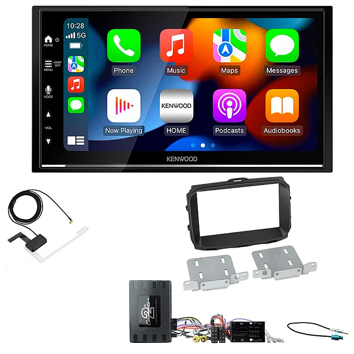 Alfa Romeo Giulietta 2014-2021 Kenwood Wireless Apple CarPlay Android Auto DAB Stereo Upgrade Pack