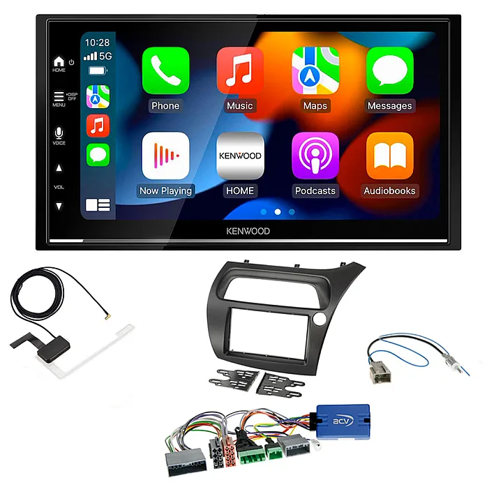 Honda Civic (2006-2011) Kenwood Wireless Apple CarPlay Android Auto Stereo Upgrade Kit