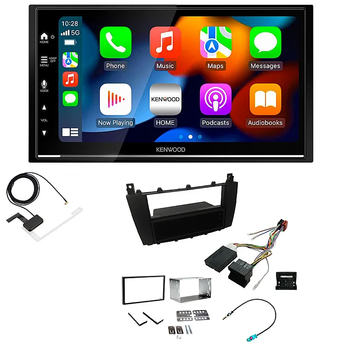 Mercedes C Class (2004-07) Kenwood DMX7525DABS Wireless Apple CarPlay Stereo Upgrade Kit