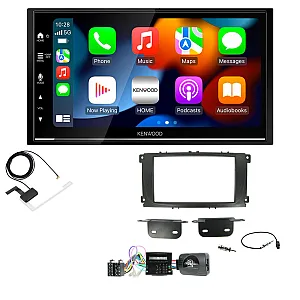Ford Focus, Mondeo, S-Max Black Kenwood DMX7525DABS Double Din Stereo Upgrade Kit