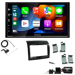 Fiat Ducato (2012-2014) Black Kenwood DMX7525DABS Double DIN Car Stereo Upgrade Kit