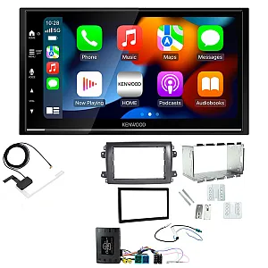 Fiat Ducato 2021+ Black Kenwood DMX7525DABS Double Din Car Stereo Upgrade Kit
