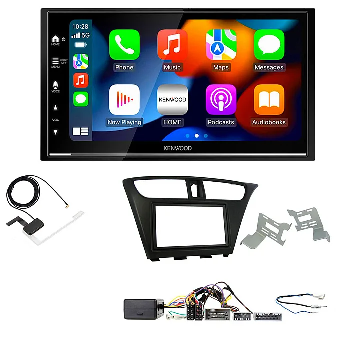 Honda Civic (2012-2015) Kenwood DMX7525DABS Double Din Car Stereo Upgrade Kit