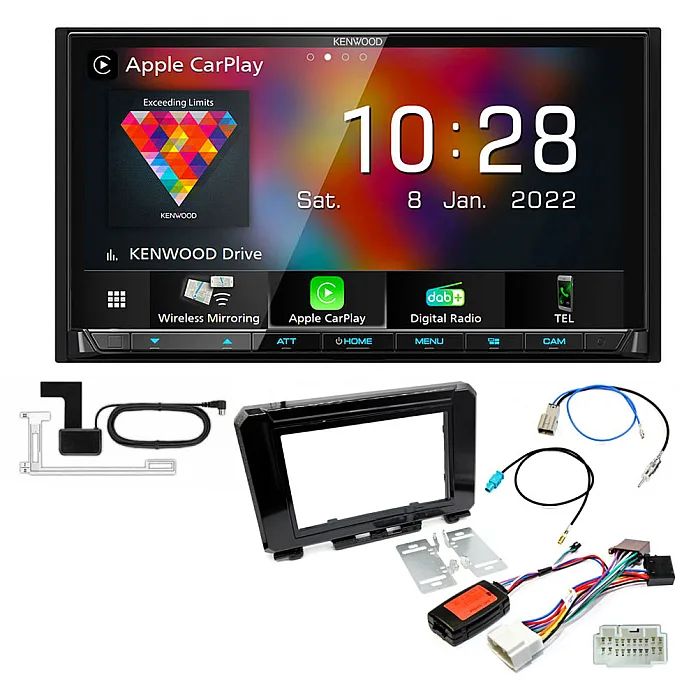 Suzuki Jimny 2018> Kenwood CarPlay Android Auto Digital Media AV Receiver Bluetooth DAB+ Stereo Upgrade Kit