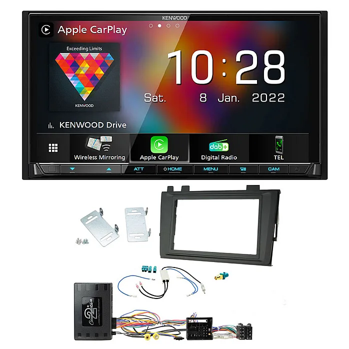 VW Transporter T6.1 2019> Kenwood CarPlay / Android Auto Bluetooth DAB+ Stereo Upgrade Pack