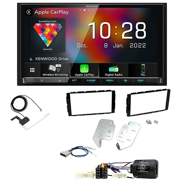 Nissan Juke (2014-2019) Kenwood CarPlay Android Auto Digital Media AV Receiver Bluetooth DAB+ Stereo Upgrade Pack