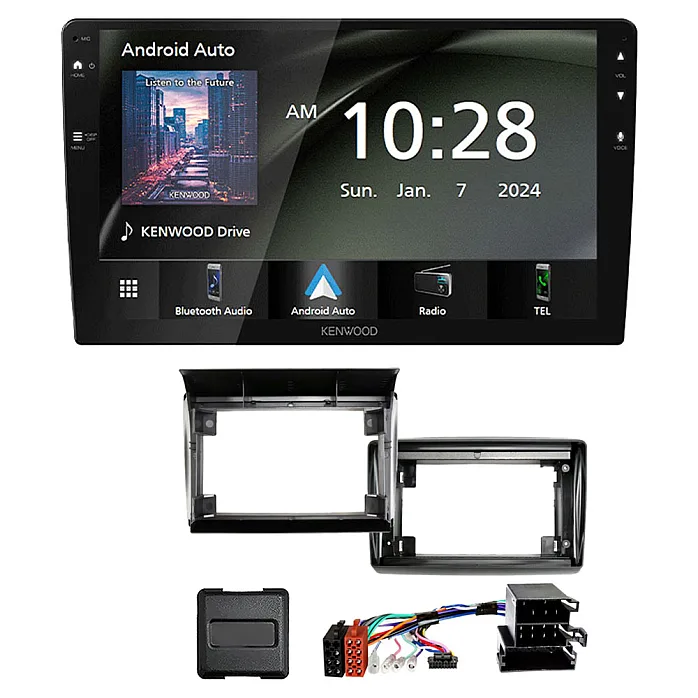 Fiat Ducato 2012-2014 Kenwood 9.0" Wireless CarPlay / Android Auto Mirroring Screen Complete Stereo Pack
