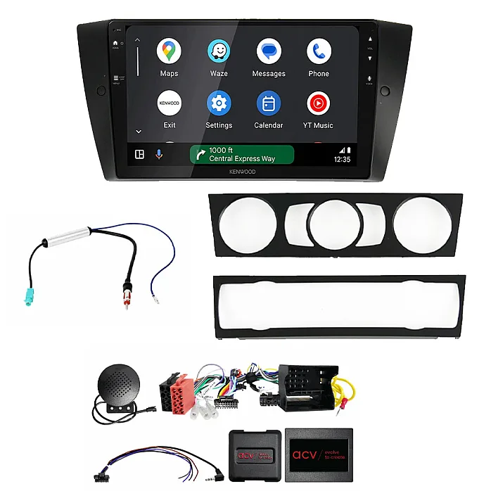 BMW 3 Series (E90, E91, E92, E93) 2005-2013 Kenwood 9" Wireless CarPlay / Android Auto, Mirroring Screen, Bluetooth Stereo PackE91,E92,E93) 2005-2013 Kenwood 9" Wireless CarPlay / Android Auto, Mirroring Screen, Bluetooth Stereo Pack