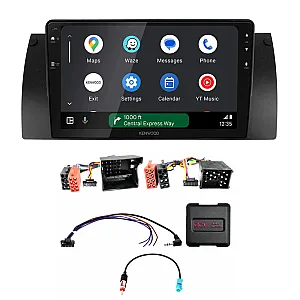 BMW 5 Series (E39) 1996-2004 Kenwood 9" Wireless CarPlay / Android Auto, Mirroring Screen, Bluetooth Stereo Pack