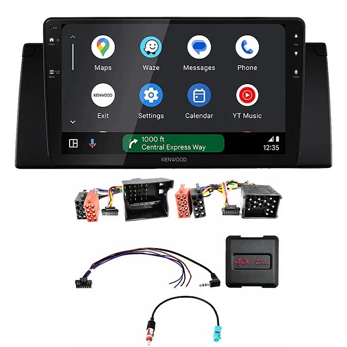 BMW X5 (E53) 1999-2006 Kenwood 9" Wireless CarPlay / Android Auto, Mirroring Screen, Bluetooth Stereo Pack