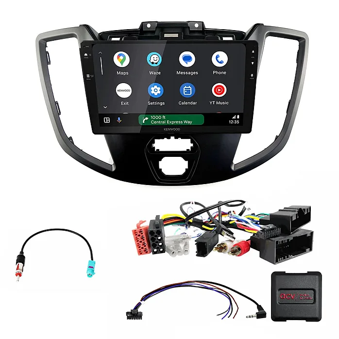 Ford Transit (V363) 2014-2019 Kenwood DMX80AXS 9" Wireless CarPlay / Android Auto Mirroring Screen Stereo Pack