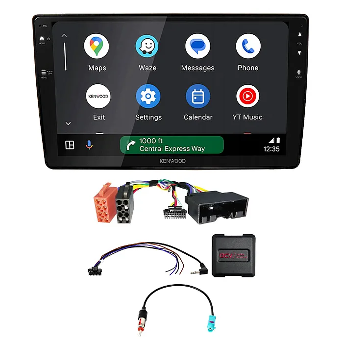 Ford Transit (350) 2021> Kenwood 9" Wireless CarPlay / Android Auto, Mirroring Screen, Bluetooth Stereo Pack