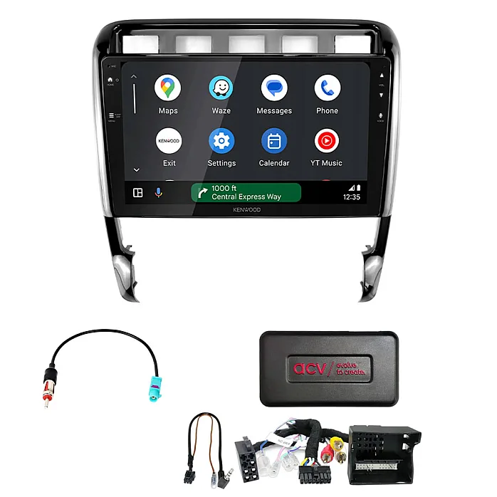 Porsche Cayenne 2009 Onwards Kenwood DMX80AXS 9" Wireless CarPlay / Android Auto Mirroring Screen Stereo Pack