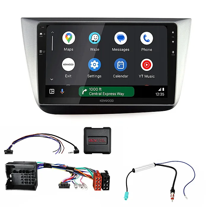 Seat Altea 2004-2015 Kenwood 9" Wireless CarPlay / Android Auto, Mirroring Screen, Bluetooth Stereo Pack