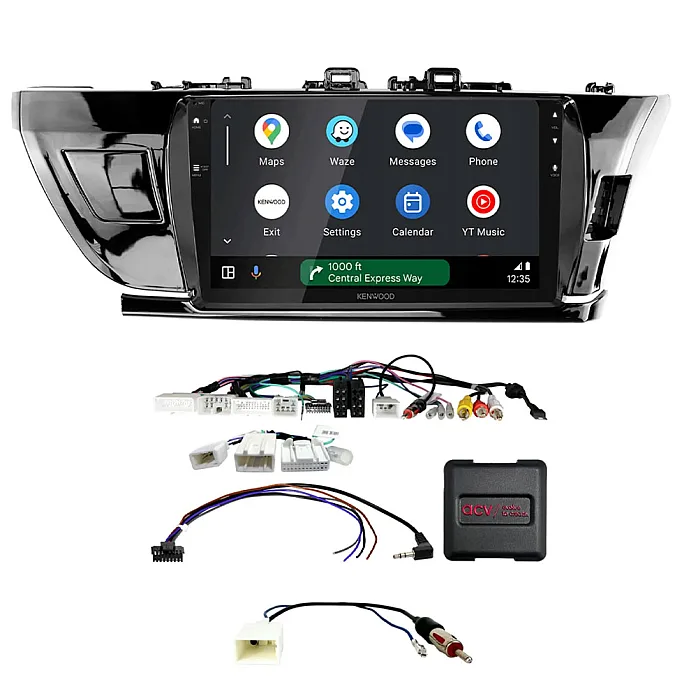 Toyota Corolla (RHD) 2014> Kenwood 9" Wireless CarPlay / Android Auto Mirroring Screen Stereo Pack