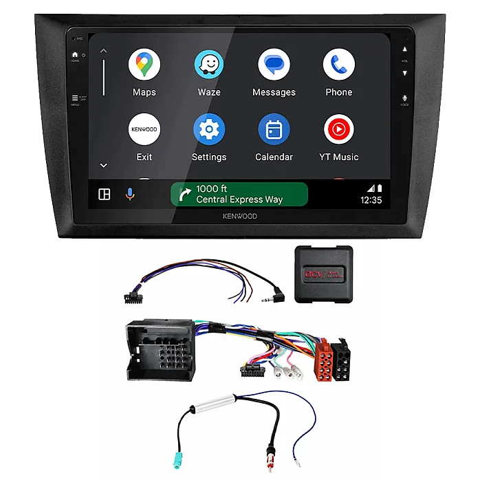 Volkswagen Golf 6 2008-2012 Kenwood 9" Wireless CarPlay / Android Auto Mirroring Screen Stereo Pack