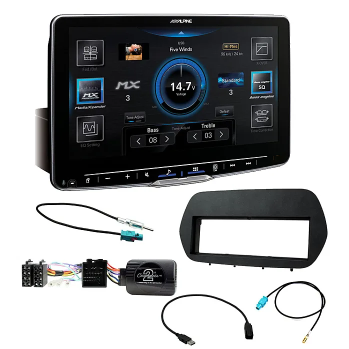 Ford Transit Custom 2018 - 2024 Alpine 9" Large Screen Carplay / Android Auto Stereo Upgrade Pack 