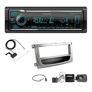 Ford Focus, Mondeo Kenwood Digital Media Receiver DAB+ Digital Radio Bluetooth Car Stereo Upgrade Kit