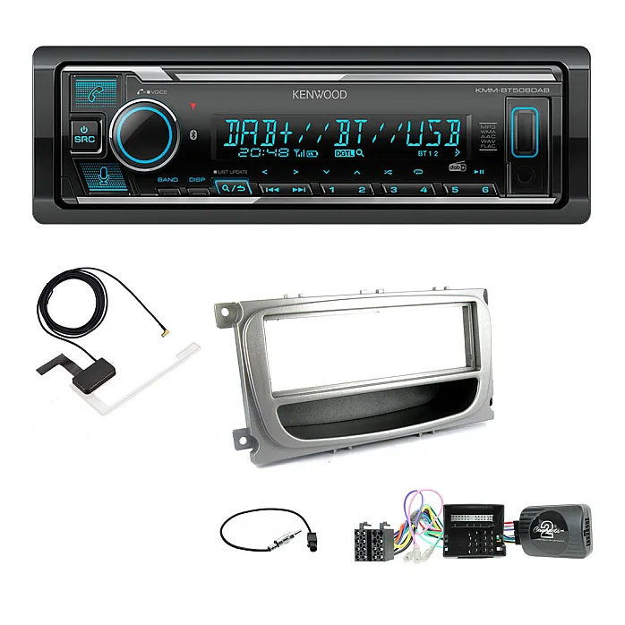 Ford Focus, Mondeo Kenwood Digital Media Receiver DAB+ Digital Radio Bluetooth Car Stereo Upgrade Kit