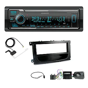 Ford Focus, Mondeo Kenwood Digital Media Receiver DAB+ Digital Radio Bluetooth Car Stereo Upgrade Kit
