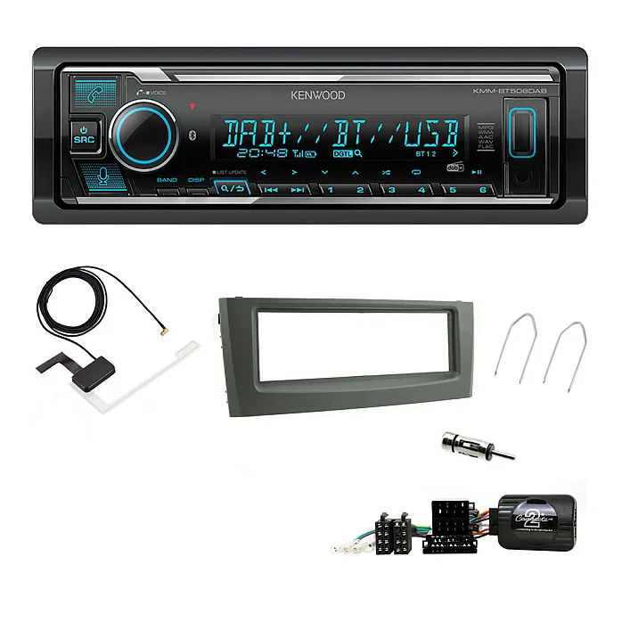Fiat Grande Punto Kenwood Digital Media Receiver DAB+ Digital Radio Bluetooth Car Stereo Upgrade Kit