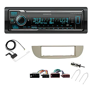 Fiat 500 Type 312 2007-2015 Kenwood Digital Media Receiver DAB+ Digital Radio Bluetooth Car Stereo Upgrade Kit