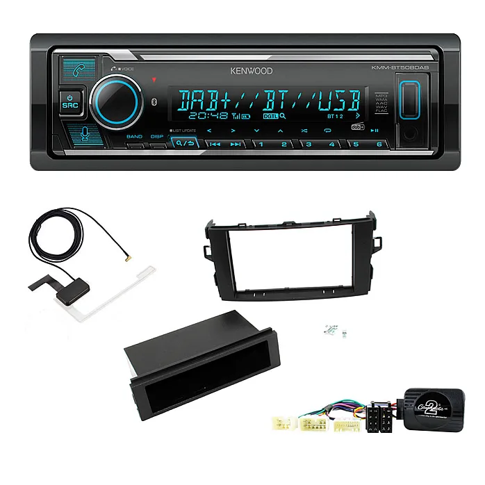 Toyota Auris 2007-2013 Kenwood Digital Media Receiver DAB+ Digital Radio Bluetooth Car Stereo Upgrade Kit