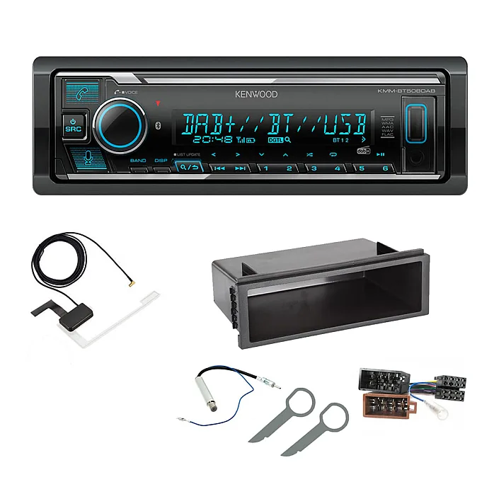 Volkswagen Kenwood KMM-BT508DAB Digital Media Receiver DAB+ Digital Radio Bluetooth Car Stereo Upgrade Kit