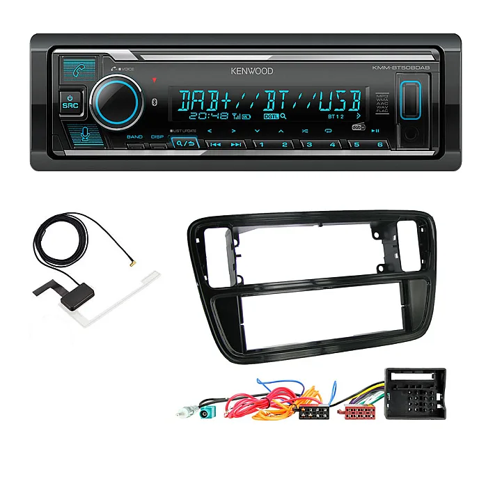 VW UP 2011-2017 Kenwood Digital Media Receiver DAB+ Digital Radio Bluetooth Car Stereo Upgrade Kit