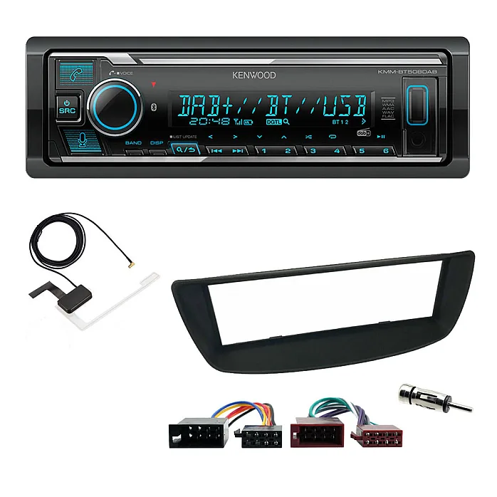 Peugeot 107 2005-2014 Kenwood Digital Media Receiver DAB+ Digital Radio Bluetooth Car Stereo Upgrade Kit