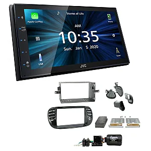 Fiat 500 2007 - 2015 JVC 6.8" Bluetooth Digital Media Car Play / Android Auto Stereo Upgrade Kit