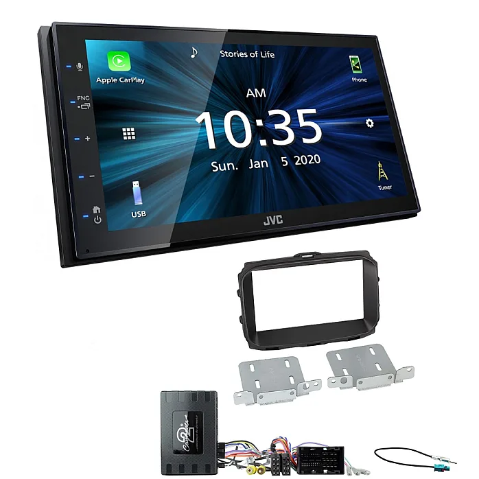 Alfa Romeo Giulietta 2014-2021 JVC 6.8" Bluetooth Digital Media Car Play / Android Auto Stereo Upgrade Kit