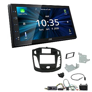 Ford Focus 2011-2015 JVC KW-M560BT 6.8" Bluetooth Digital Media Car Play / Android Auto Stereo Upgrade Kit