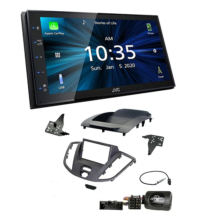 Ford Transit 2015-2021 JVC KW-M560BT 6.8" Bluetooth Digital Media Car Play / Android Auto Stereo Upgrade Kit