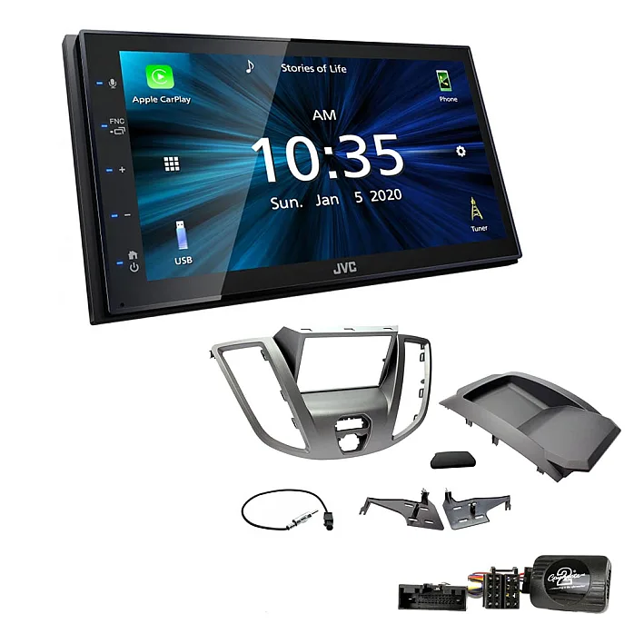 Ford Transit 2015-2021 JVC 6.8" Bluetooth Digital Media Car Play / Android Auto Stereo Upgrade Kit