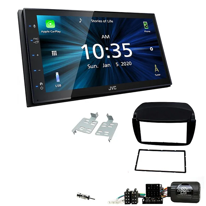 Vauxhall Combo 2012-2015 JVC KW-M560BT 6.8" Bluetooth Digital Media Car Play / Android Auto Stereo Upgrade Kit