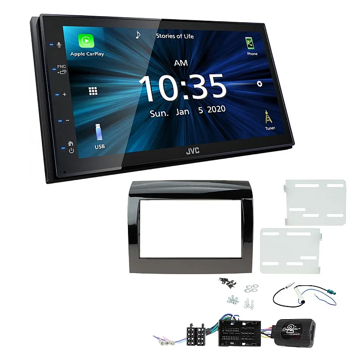 Fiat Ducato 2015-2021 JVC KW-M560BT 6.8" Bluetooth Digital Media Car Play / Android Auto Stereo Upgrade Kit
