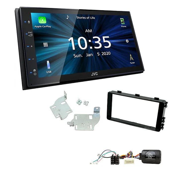 Fiat	Fullback 2018> JVC KW-M560BT 6.8" Bluetooth Digital Media Car Play / Android Auto Stereo Upgrade Kit