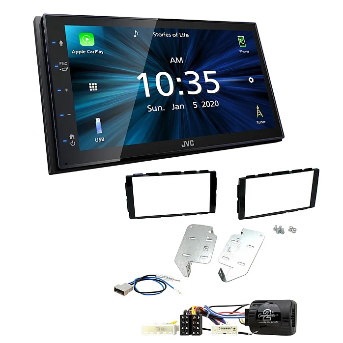 Nissan Juke (2014-2019) JVC 6.8" Bluetooth Digital Media Car Play / Android Auto Stereo Upgrade Kit