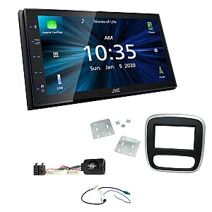 Renault Trafic 2014-2017 JVC KW-M560BT 6.8" Bluetooth Digital Media Car Play / Android Auto Stereo Upgrade Kit