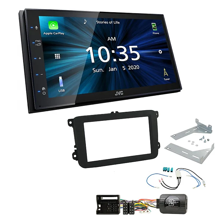 Volkswagen Transporter T5 / T5.1 JVC 6.8" Bluetooth Digital Media Car Play, Android Auto Stereo Upgrade Kit