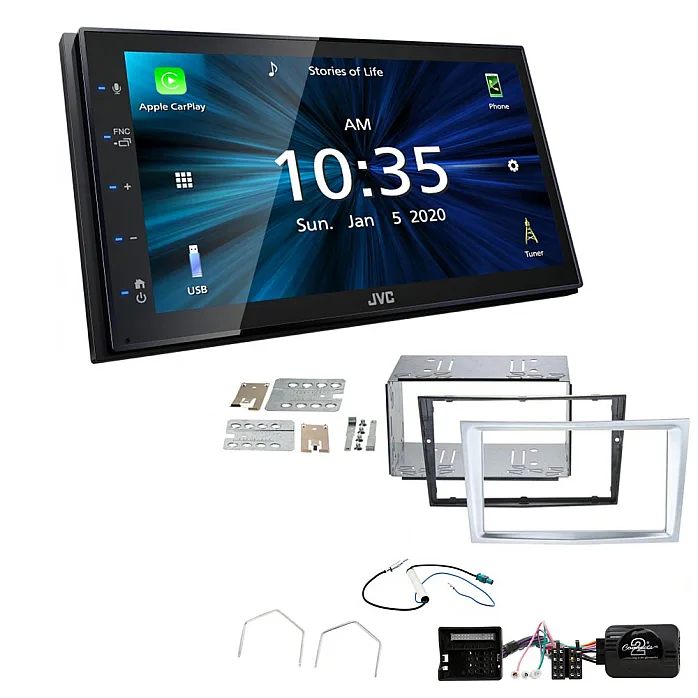 Vauxhall JVC KW-M560BT 6.8" Bluetooth Digital Media Car Play / Android Auto Stereo Upgrade Kit