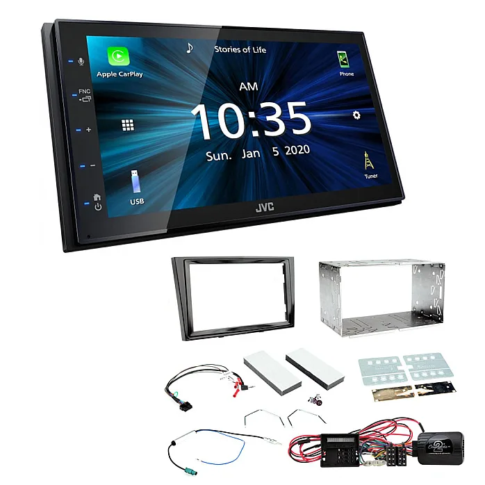 Vauxhall JVC 6.8" Bluetooth Digital Media Car Play / Android Auto Stereo Upgrade Kit